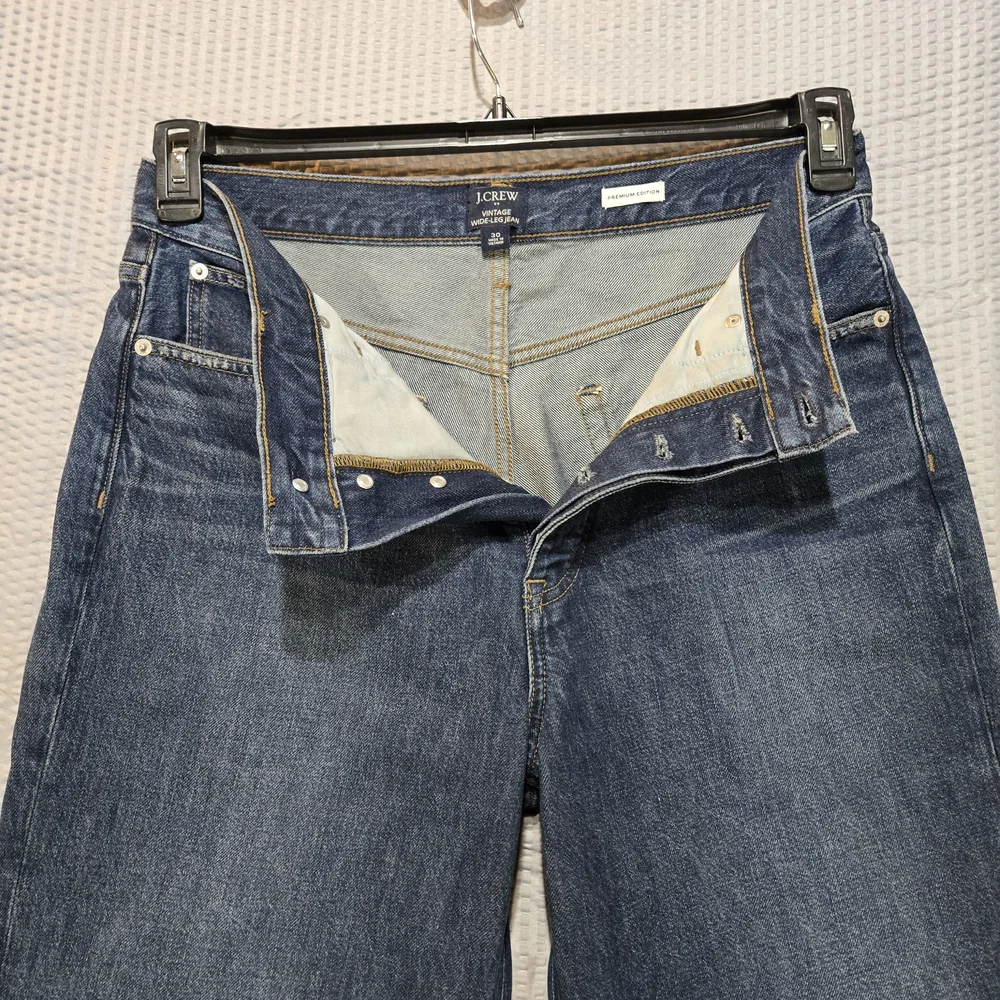 J. Crew Wide Leg Jeans Premium Edition With Button-fly Closure - Picture 4 of 16